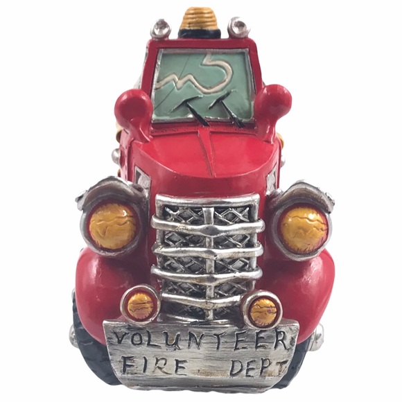Volunteer Fire Dept Fire Engine Coin Bank - Picture 4 of 11
